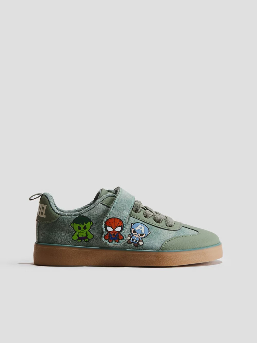 H&M Green Kids Sneakers with Superhero Patches